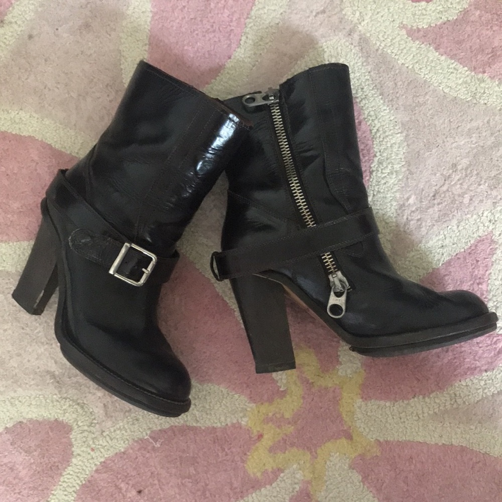 CHLOE Leather motorcycle boots 37.5 7.5